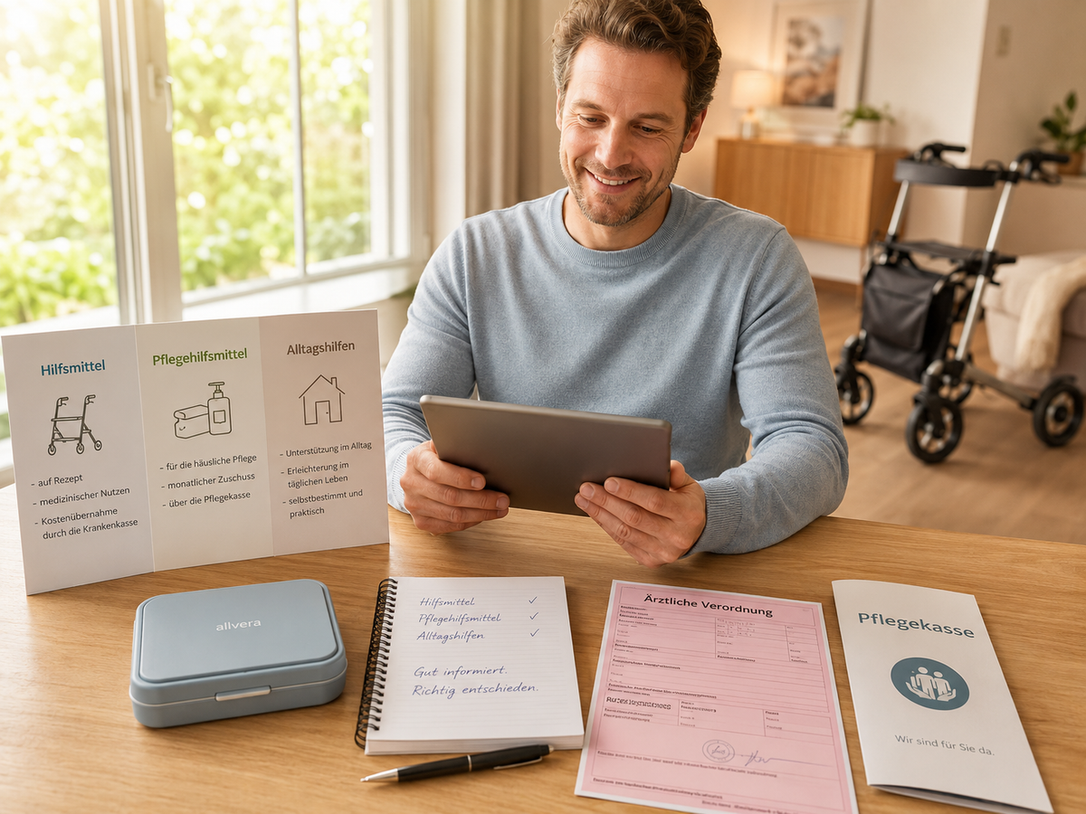 Pflegehilfsmittel und Alltagshilfen: Was ist der Unterschied?
