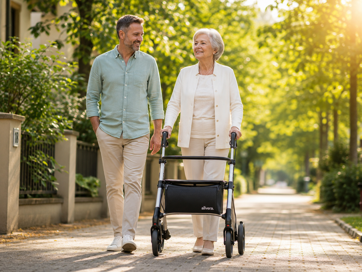 Rollator richtig einstellen: Griffhöhe, Bremsen und Haltung